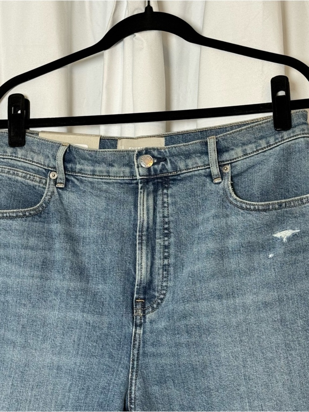 Everlane Way High Jean Distressed Raw Hem High Rise 31 NWT - Picture 8 of 15